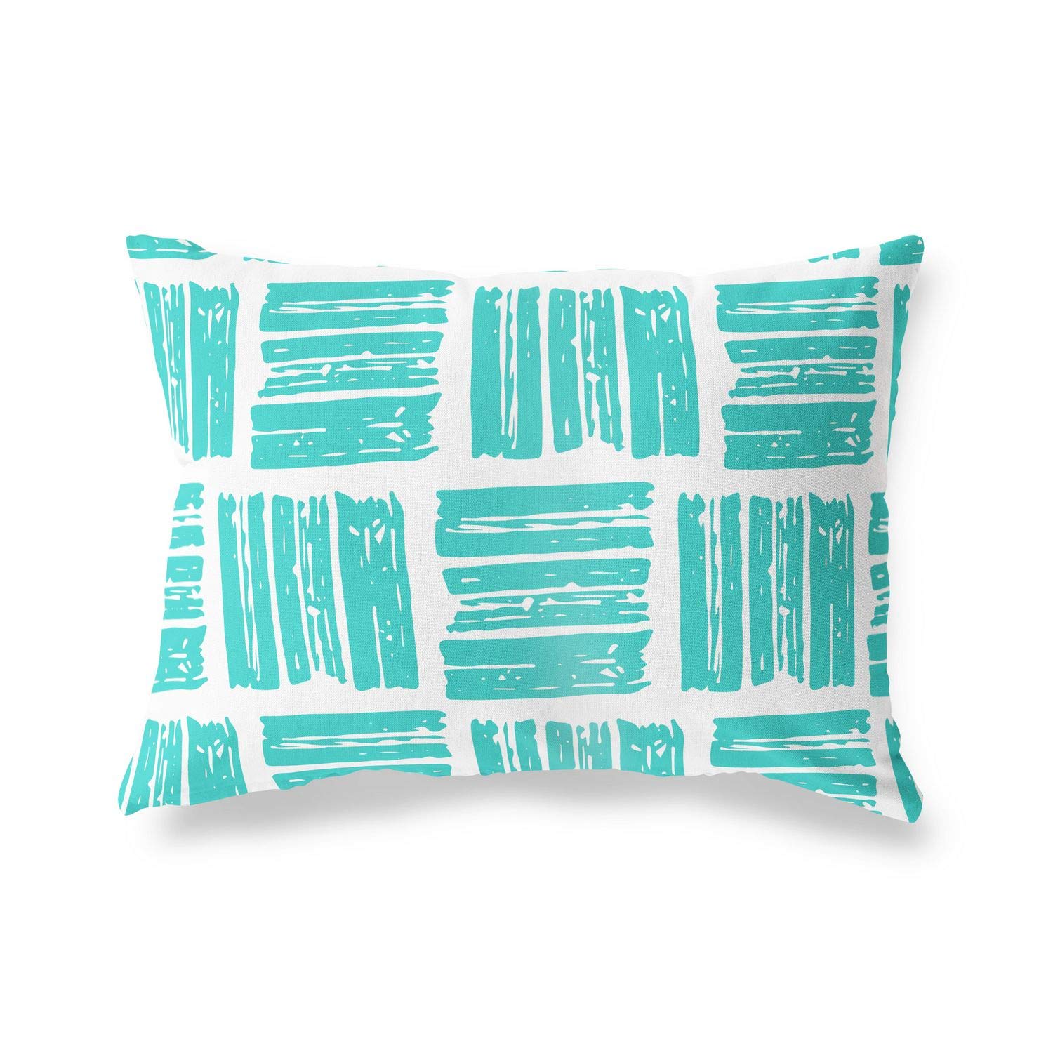 Bonamaison Decorative Cushion Cover Turquoise & White, Throw Pillow Covers, Home Decorative Pillowcases for Livingroom, Sofa, Bedroom, Size: 35x50 Cm - Designed and Manufactured in Turkey