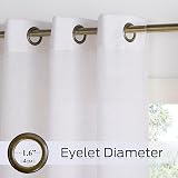 PONY DANCE Linen Look Voile Curtains Eyelet Top 52x95 Set of 2 view 2