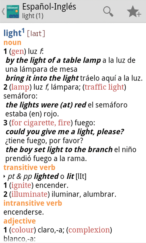 Vox Advanced Dictionary English<>Spanish
