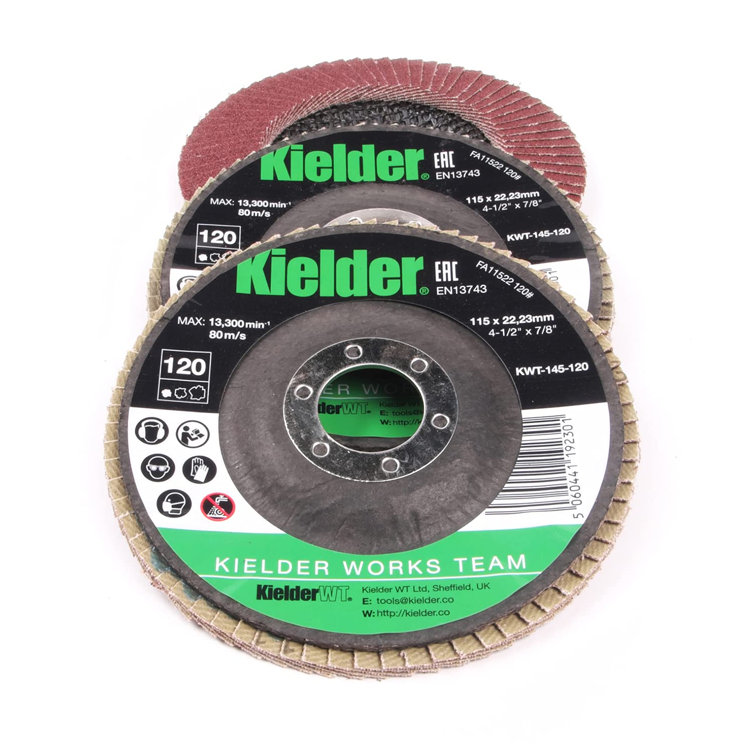 Kielder 115mm Flap Disc 120 Grit (3 Pack)