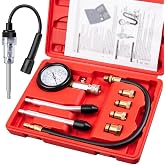Marvelity 9pcs Petrol Engine Cylinder Compression Tester with Spark Plug | 0-300PSI Small Engine Compression Tester for Testing Automotive Motorcycle Chainsaw Outboard Motor Snowmobile