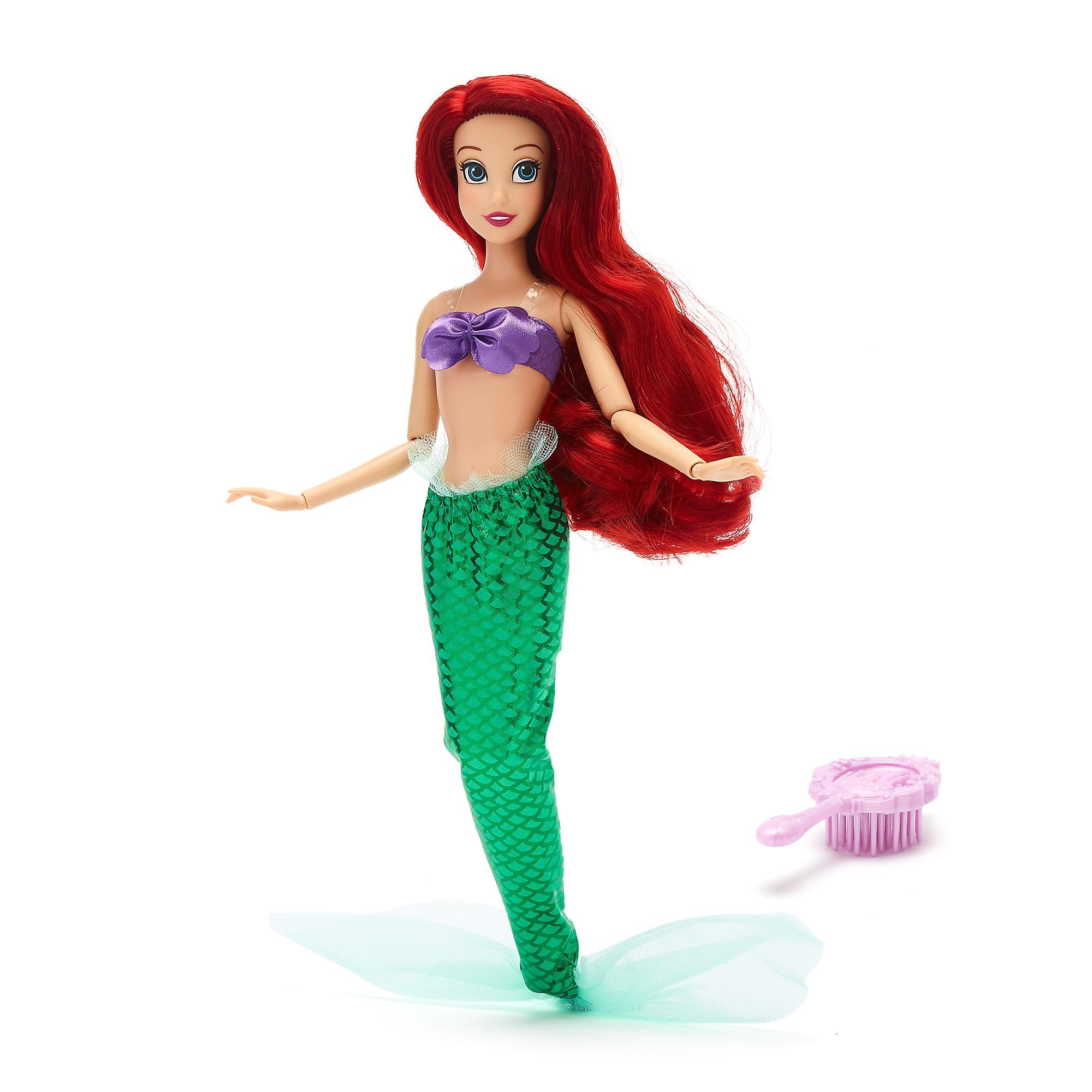 Disney Store Official Ariel Classic Doll for Kids, The Little Mermaid, 29cm/11”, Fully Poseable Disney Princess Doll with Mermaid Tail, Shell Top, Includes Toy Hair Brush - Suitable for Ages 3+ — image 1