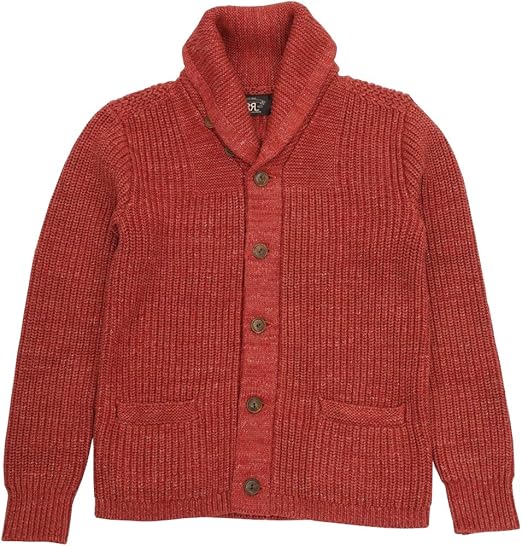 Amazon ダブルアールエル Rrl コットン ブレンド ショールカラー カーディガン 霜降りレッド メンズ Shawl Collar Cardigan Red 並行輸入品 並行輸入品 カーディガン 通販