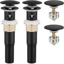 KES Bathroom Sink Drain With Detachable Strainer – Pop-Up Stopper, Polished Chrome, Overflow, Fits 1.75" Hole