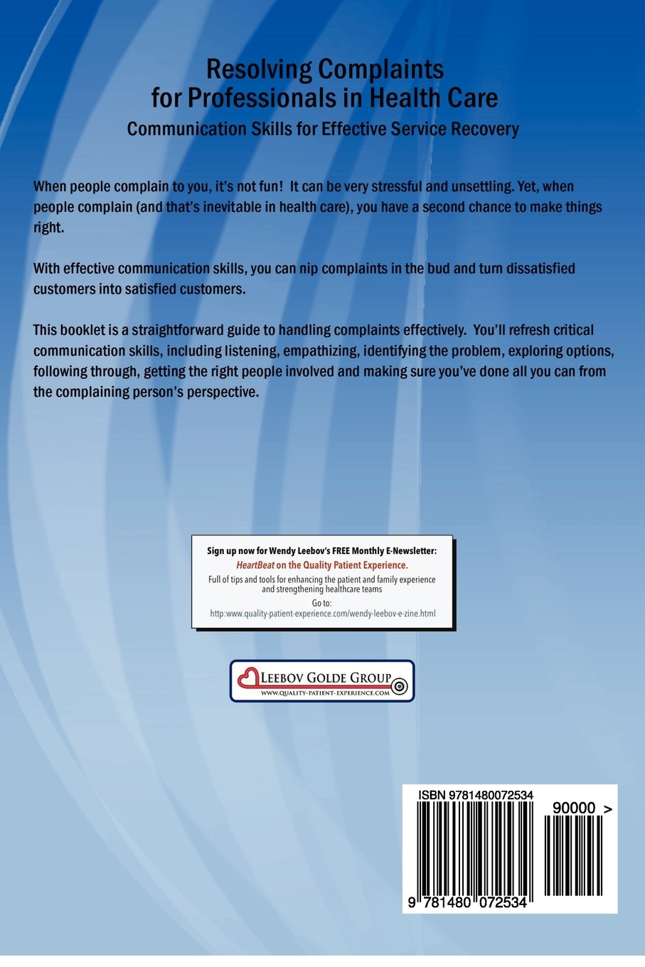 Resolving Complaints For Professionals In Health Care Wendy - 