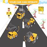 TODARRUN Construction Race Track Toys with 6 Vehicles and Flexible Track Set view 6