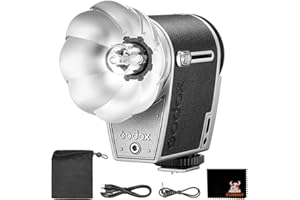 GODOX Lux Cadet Retro Camera Flash 6200K±300K GN10 1/1-1/64 7 Steps Flash Power 28mm Focal Length Compatible with Canon Nikon