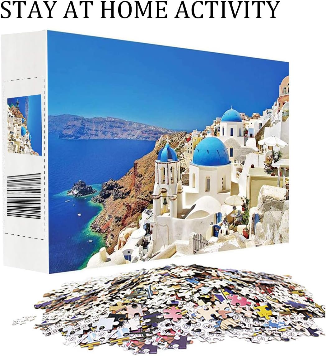 Happy Storm Jigsaw Puzzles 1000 Pieces for Adults Stay at Home Activity Aegean Sea Large Puzzle Family Game Artwork for Kids Teens