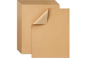 200 Pack Brown Craft Paper for DIY Projects, Classroom, Letter Size Kraft Paper Material Sheets, 130gsm (8.5 x 11 in)