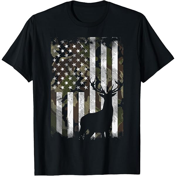 T-shirt Vintage 90s NORTH AMERICAN TRAILS – Cerf – Nature – XL – Homme – Rouge