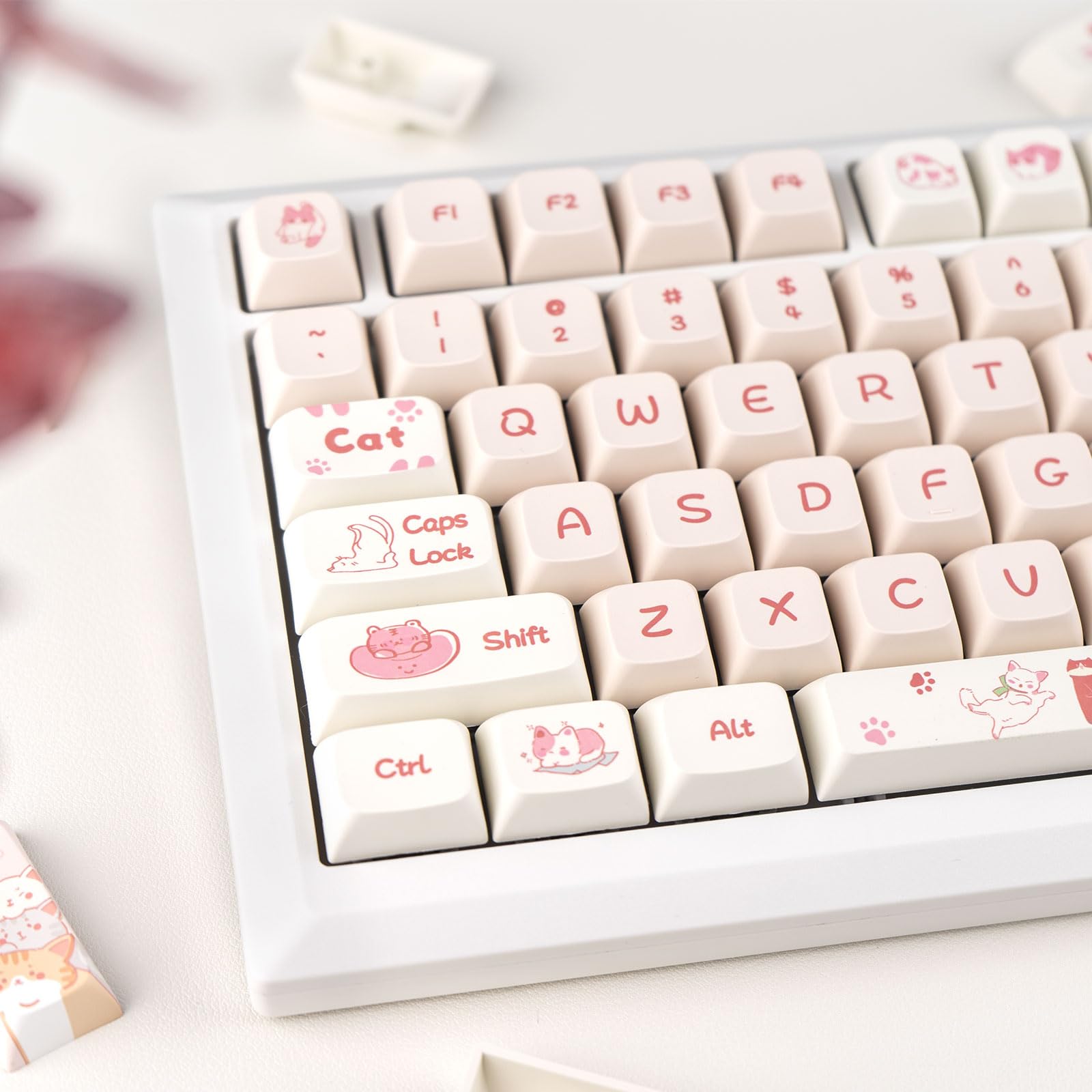 Mua 133 Keys Pink Cat Keycaps Kawaii Keycaps Sets, PBT XDA Profile ...
