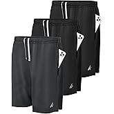 NY Threads 3 Pack Men's Athletic Shorts Quick Dry Lightweight Workout Running Gym Shorts with Pockets