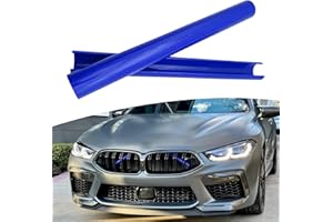 ijuicy 2 PCS Front Grill Inserts Trims, Waterproof Front V Bar Brace Trim Covers, Snap-on Installation Grille Decorative Strips, Compatible with 3/4/5/6/7 Series X 1/2/3/4/5 (Blue)