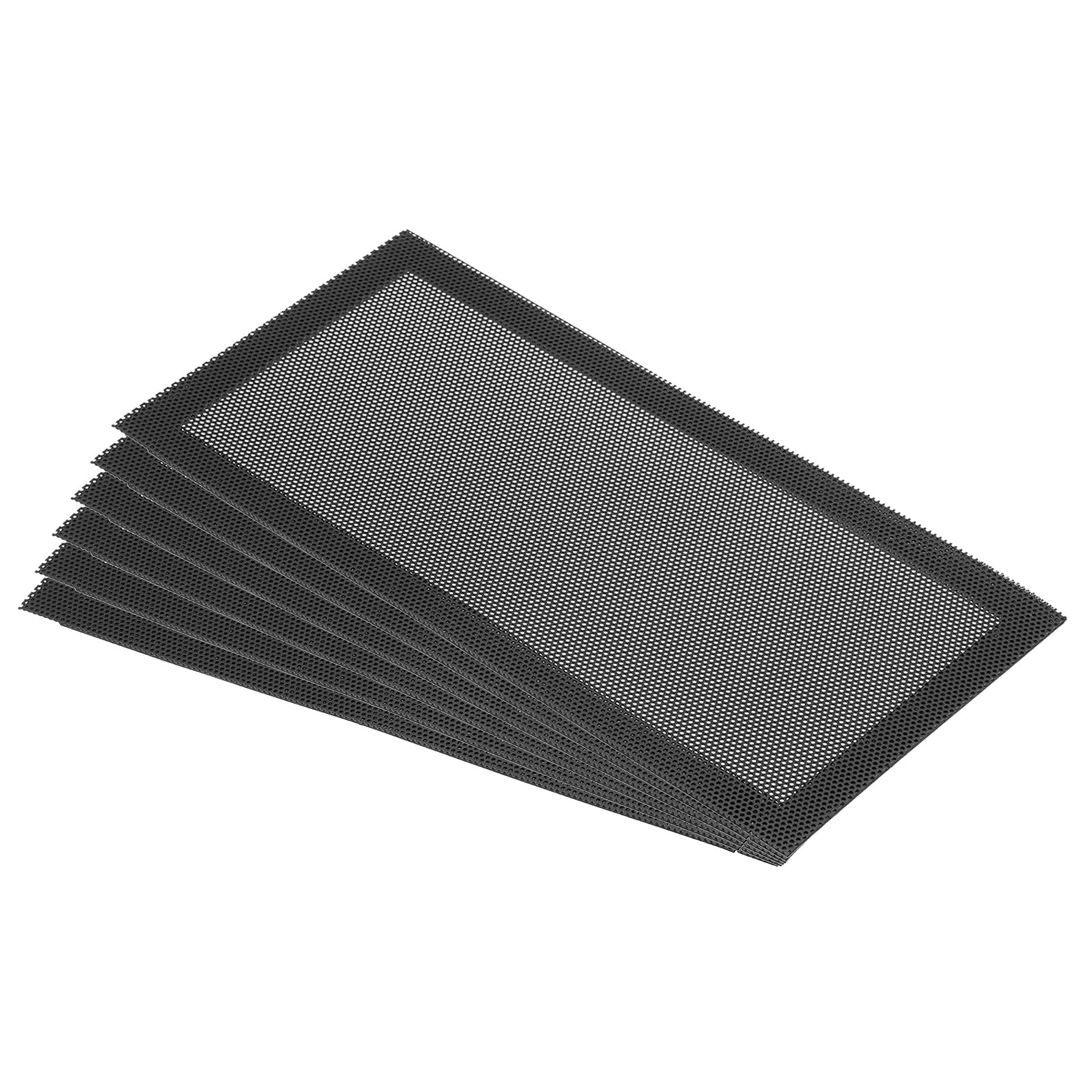 PATIKIL 4"x8" Magnetic Vent Cover, 6 Pack Floor Wall Air Registers Cover Strong Magnet Vent Screen Mesh for Blocking Hair Dust Debris, Black