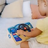 Melissa & Doug Vroom & Zoom Wooden Dashboard Steering Wheel Toy view 7