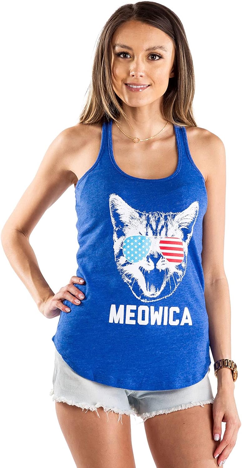 Tipsy Elves Women's Fun and Bright Patriotic Summer Tank Tops: Clothing