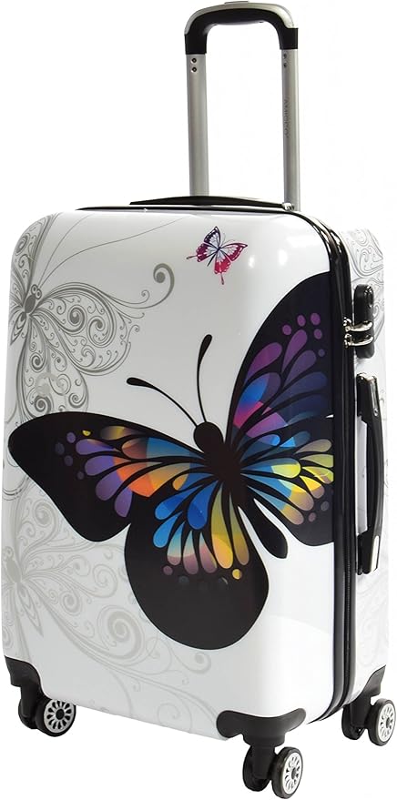 butterfly suitcase amazon