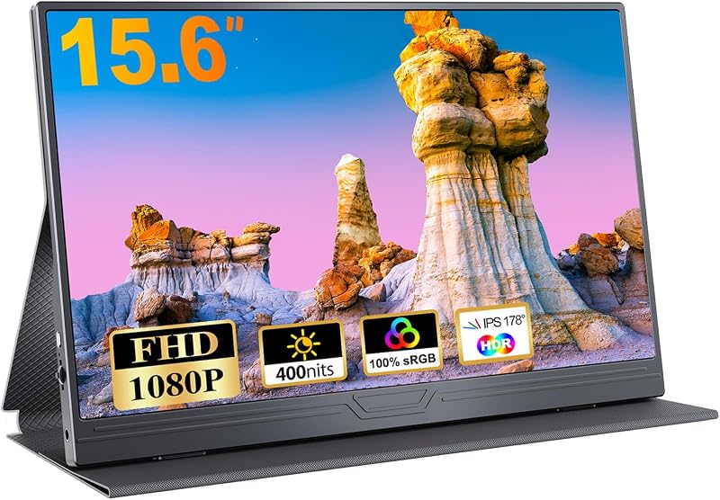Monitor Portatile, 15.6'' IPS FHD 1920x1080 con HDR
