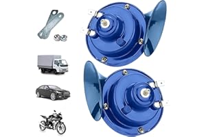 【2 pcs】Super Loud Train Horn,High Tone/Low Tone Car Horns Electric Snail Horn Waterproof Train Horns Kit,for Any 12V Vehicles