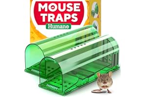 GEROSSI Humane Catch and Release Indoor/Outdoor Mouse Traps Pack of 2 - Easy Set Durable Traps, Safe for Children, Pets and Humans - Instantly Remove Unwanted Vermin from Your Home