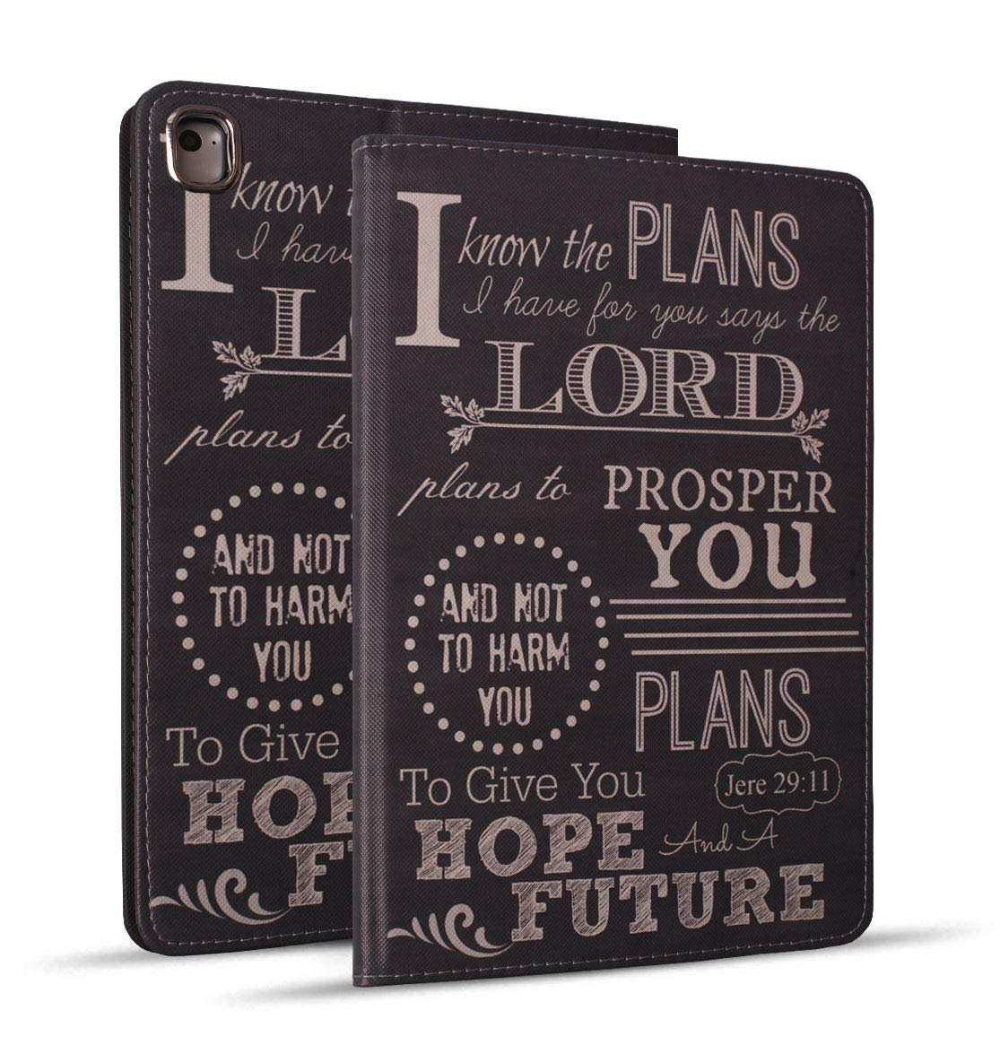 iPad 9.7 2018/2017 Case, iPad Air 2, iPad Air, Pro 9.7 Case, Protective Leather Case, Adjustable Stand Auto Wake/Sleep Smart Case for ipad 6th/5th Gen - Quotes Bible Verse Jeremiah 29:11