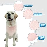 Mihachi Turtleneck Dog Sweater Winter Coat Cable Knit Leash Hole Assorted Colors view 4