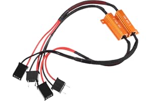 X AUTOHAUX 2pcs H7 LED Car Headlight Canbus Decoder Error Free Warning Resistors Decoder Replacement Anti Flicker Resistor