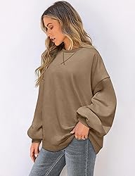 UEU Women's Crewneck Oversized Sweatshirts Long