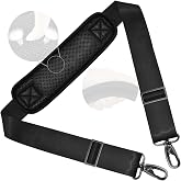 ZINZ Shoulder Strap 58" with Thick Fixed Pad | Dual Adjustable Buckles, Metal Swivel Hooks, Comfortable &amp; Durable, Fits Laptop Bag Gym Messenger Crossbody and most Bags