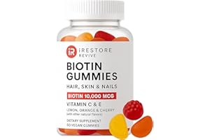 iRestore Hair Gummy Vitamins, Vegan Biotin Gummies for Hair Skin and Nails Gummies, Hair Gummies, Biotin Gummies for Hair Growth Biotin Vitamins Hair Vitamins Gummies for Women & Men, Biotin 10000mcg
