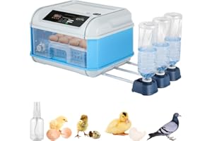 CEED4U incubators for hatching eggs,16 eggs incubator,Automatic Egg Turner with Temperature Control Chicken egg lamp for Hatching Chicken Duck Quail Eggs