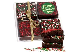 OMCOOKIE Christmas Gift Basket Chocolate Brownies Food Gift Individually Wrapped For Men Women Package | Nut Free | Kosher