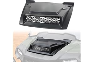 CUSAUTV Sport Hood Scoop Compatible with 2014-2025 Honda Pioneer 700 2P 4P Accessories Front Hood Cover with Vented Mesh Grille Air Flow Intake Kit for Honda Pioneer 700-2 700-4