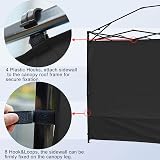 NINAT 3M Gazebo Sunwall Waterproof Sunshade Privacy Panel for Straight Leg view 6