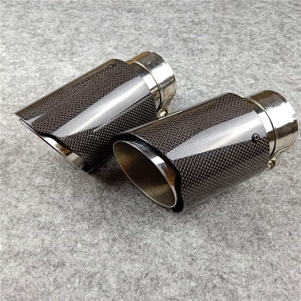 XQRYUB Universal Carbon Fiber Exhaust Tuning Muffler Exhaust Pipes,for Akrapovic Cars