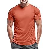 Zengjo Mens Athletic Shirts Moisture-Wicking Quick Dry Workout Tees Lightweight Crewneck T-Shirts for Running Gym Casual Work