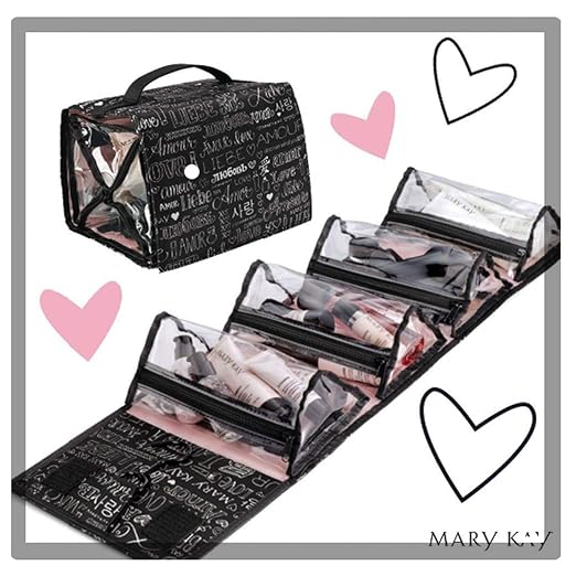 Mary Kay Travel Roll up Bag 4 Removable Pouches Review