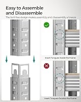 SONGMICS 5-Tier Steel Shelving Unit 600 kg Load 50x100x200 cm Silver GLR050E01 view 5