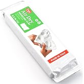 Pepy Premium European Air Dry Modeling Clay White 2.2 lb Bar, Easy to Use Air-Hardening Clay for Classroom and Montessori Sculpting and Crafts Projects