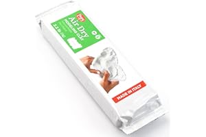 Pepy Premium European Air Dry Modeling Clay White 2.2 lb Bar, Easy to Use Air-Hardening Clay for Classroom and Montessori Sculpting and Crafts Projects