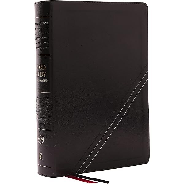 NKJV, Word Study Reference Bible, Leathersoft, Brown, Red Letter