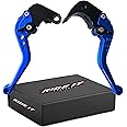 Short Adjustable Brake Clutch Levers for GSXR 600 GSXR 750 2006-2022,GSXR 1000 2005-2006,GSXR1000 2009-2022,GSX-S1000/F/ABS 2015-2020-Blue