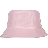 ZLYC Unisex Fashion Bucket Hat PU Leather Rain Hat Waterproof Fishmen Cap
