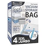 4 Pack XXL Jumbo Vacuum Storage Bags, Extra Jumbo