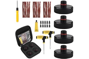 CPROSP Tesla Model 3/S/X/Y with Tire Repair Kit 29pcs Lifting Jack Pad Pucks Jack Lift Pad Adapter 4 Pucks with a Storage Case,