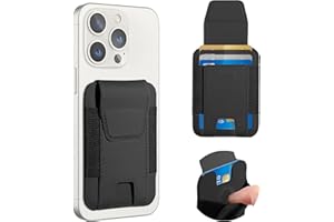 Miroddi for MagSafe Wallet with Privacy Flap, Hidden Compartment, Magnetic Wallet Card Holder for iPhone 16/15/14/13/12 Series, Leather Magnetic Phone Wallet, Fits 8 Cards, RFID Blocking, Black