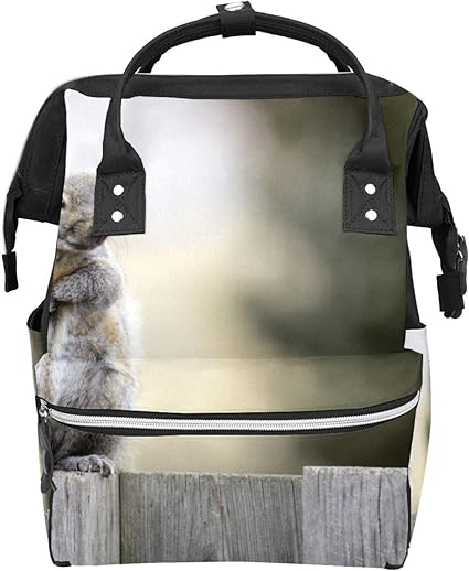 Amazon Co Jp リュック ママリュック レディース リス グレー かわいい ミイラバッグ デイパック 大容量 多機能 通勤通学 旅行用 看護バッグ 耐久性 防水 収納 調整可能 リュックサック 男女兼用 ベビー マタニティ