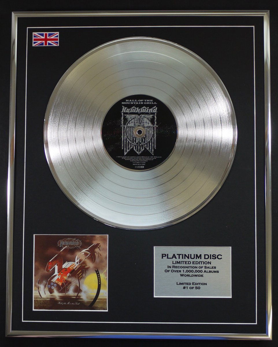 HAWKWIND/LTD EDITION CD PLATINUM DISC/HALL OF THE MOUNTAIN GRILL