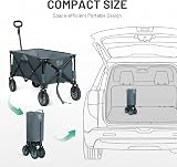 TIMBER RIDGE Festival Trolley on Wheels 200L Folding Wagon Grey view 7