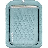 GEERTOP Double Sleeping Bag with Blanket, Queen Size for Couples &amp; Adults | Removable Top Layer, Built-in Pillow Pocket, All-Season Warmth for Camping Backpacking